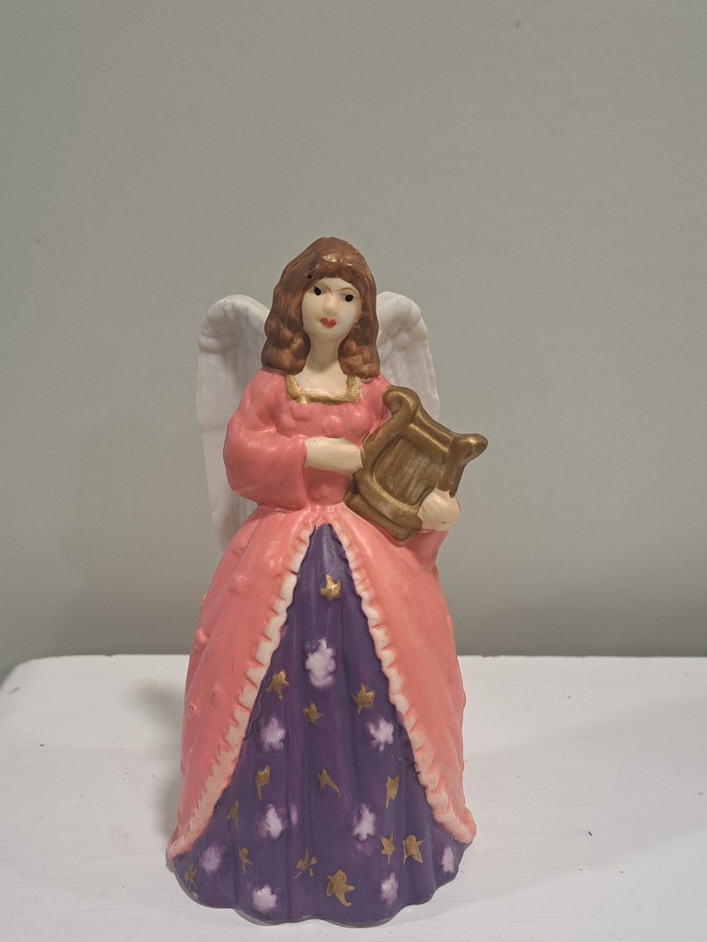 Vintage Ceramic Cottagecore Shabby Chic Victorian Fairycore Angel Bell.